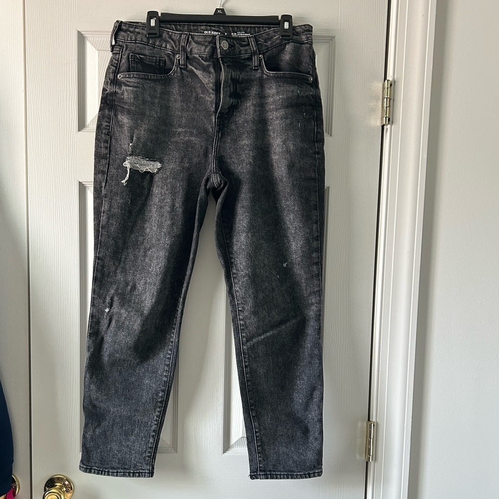 Old Navy Women's Straight Leg Jeans - Black